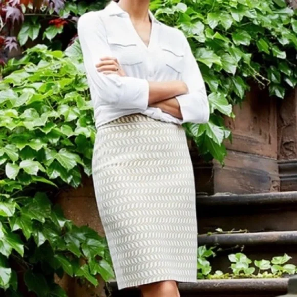 J. McLaughlin Womens Halle Reversible Skirt Palmer Floral Geo Pull On Size Small - Picture 4 of 9